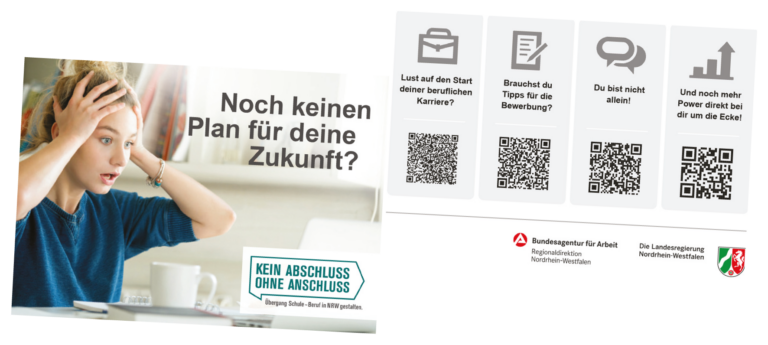 So sieht die Postkarte aus. Foto: Bundesagentur für Arbeit.