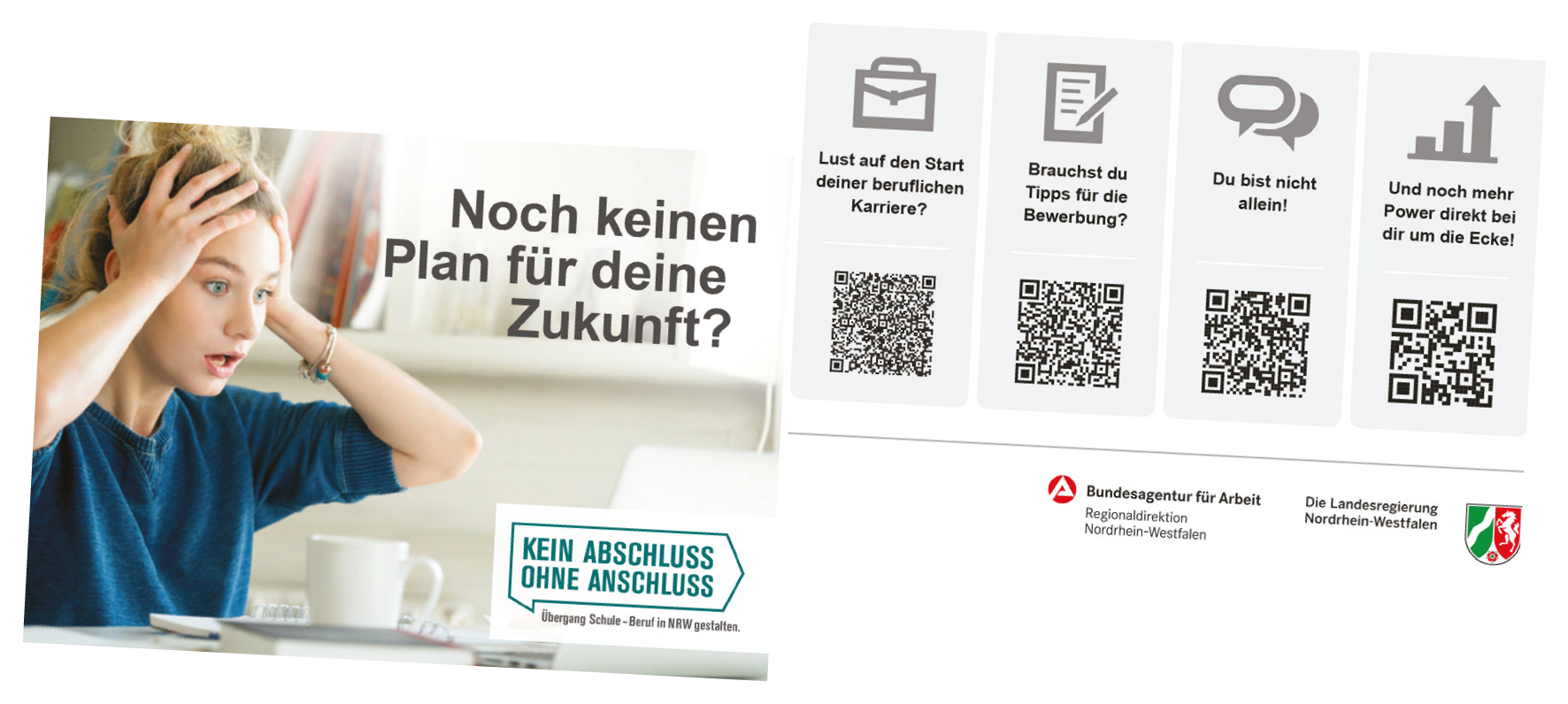So sieht die Postkarte aus. Foto: Bundesagentur für Arbeit.