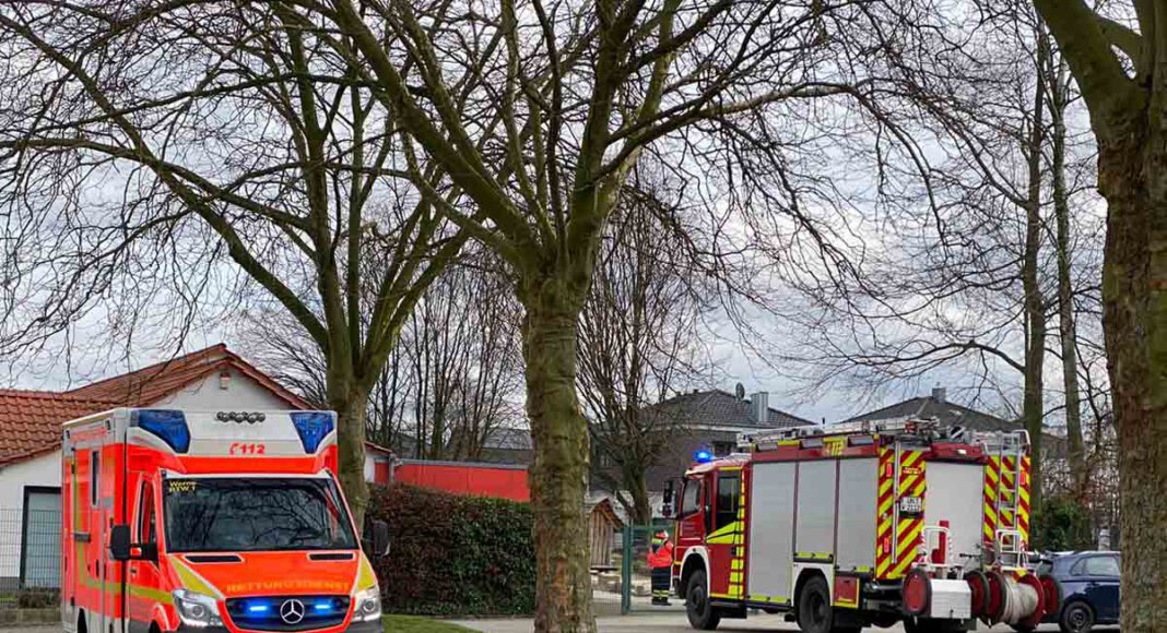 Die Feuerwehr Werne wurde am Donnerstag zur Kita Maria Frieden alarmiert - zum Glück ein Fehlalarm. Foto: Feuerwehr Werne