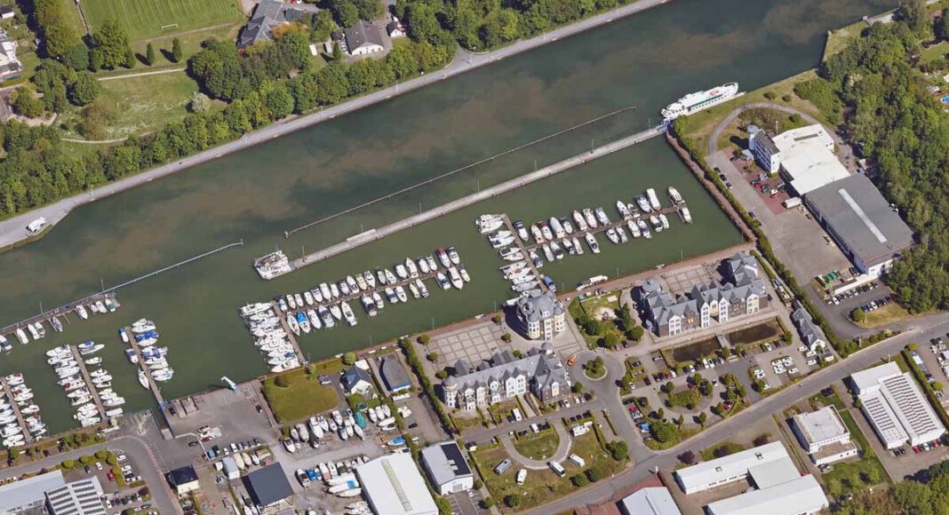 Marina Rünthe in Bergkamen am Datteln-Hamm-Kanal. Foto: Kreis Unna – Geoinformation und Kataster