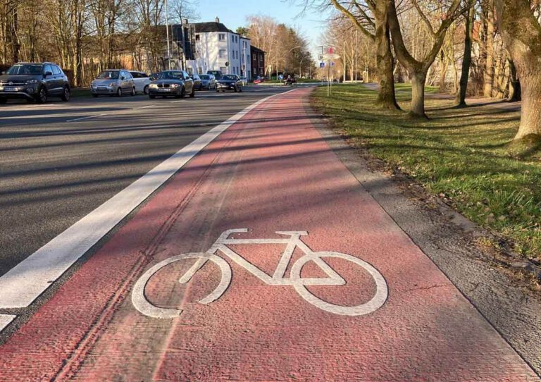 Auch die Markierung eines Radweges entlang der Münsterstraße (Steintor bis Kreisverkehr Becklohhof) konnte umgesetzt werden. Foto: Privat