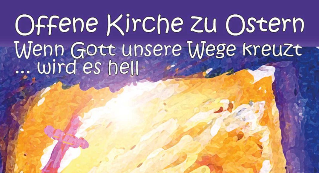 Die Evangelische Kirchengemeinde lädt wieder in die Offenen Kirchen ein. Plakat: Ev. Gemeinde