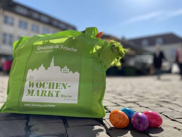Der Wochenmarkt wird in dieser Woche von Karfreitag auf Gründonnerstag vorgezogen. Foto: Werne Marketing