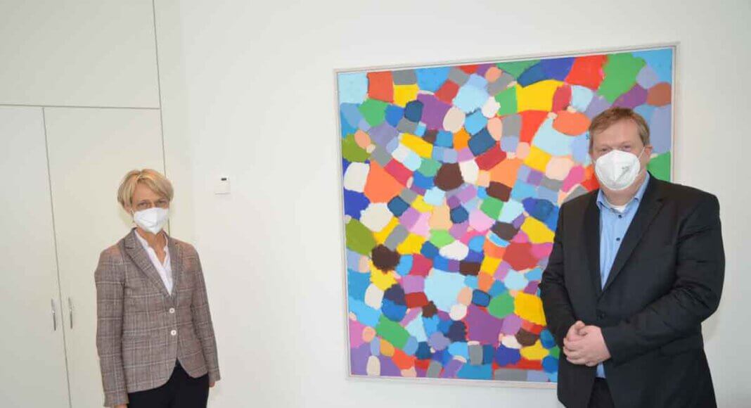 Aschebergs Bürgermeister Thomas Stohldreier besuchte die Regierungspräsidentin Dorothee Feller in Münster. Foto: Gemeinde Ascheberg