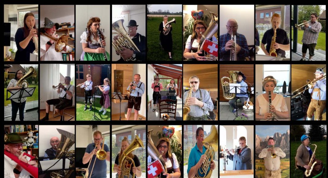 Während eines ZOOM-Onlinetreffens im April beschlossen die Musiker dann, ein drittes Videoprojekt anzugehen, um den Mitmenschen weiter Hoffnung zu geben und ein Lächeln ins Gesicht zu zaubern. Sie nahmen gemeinsam das Stück „Heidi