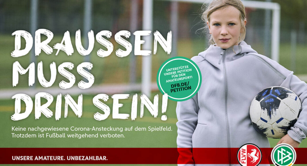 Eine Wiederaufnahme des Trainings- und Spielbetriebs unter freiem Himmel fordern die Sportverbände DFB und DOSB. Foto: FLVW
