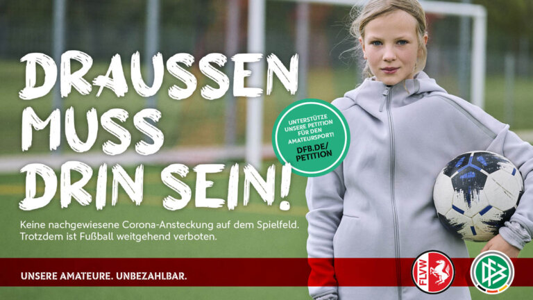 Eine Wiederaufnahme des Trainings- und Spielbetriebs unter freiem Himmel fordern die Sportverbände DFB und DOSB. Foto: FLVW