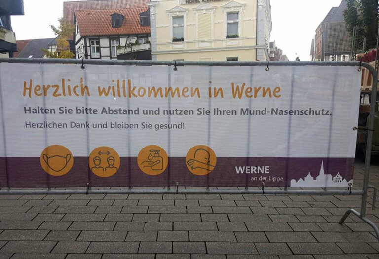 Zwar hebt die Stadt Werne die Masenpflicht ab kommenden Samstag (12. Juni) auf, sie gilt aber dennoch vorerst fast ausnahmslos weiter. Foto: Archiv