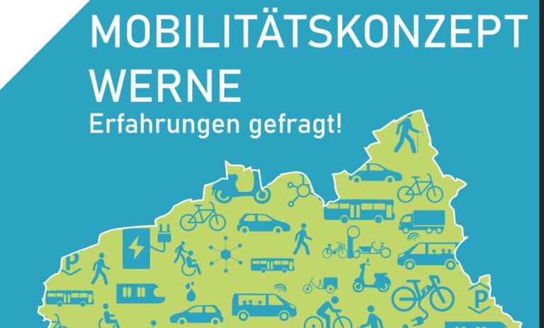 Zum Mitmachen für das Mobilitätskonzept lädt die Stadt Werne ein. Grafik: Stadt Werne