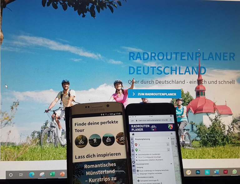 Experten zeigen, wie Radler/innen versteckte Flusspfade, gemütliche Bahntrassen oder aufregende MTB-Trails in der eigenen Nähe mit Hilfe von Fahrrad-Navigationsgeräten bzw. Smartphones finden können. Foto: Klumpp