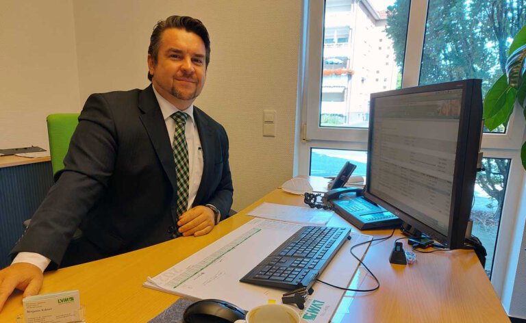 Auch Benjamin Krämer von der LVM-Versicherungsagentur Eickhoff in Werne hat eine große Nachfrage nach Elementarversicherungen registriert. Foto: Wagner
