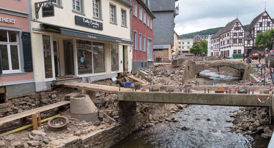 Eine Bild der Verwüstung bot sich den heimischen THW-Kräften in Bad Münstereifel. Foto: Jörg Prochnow