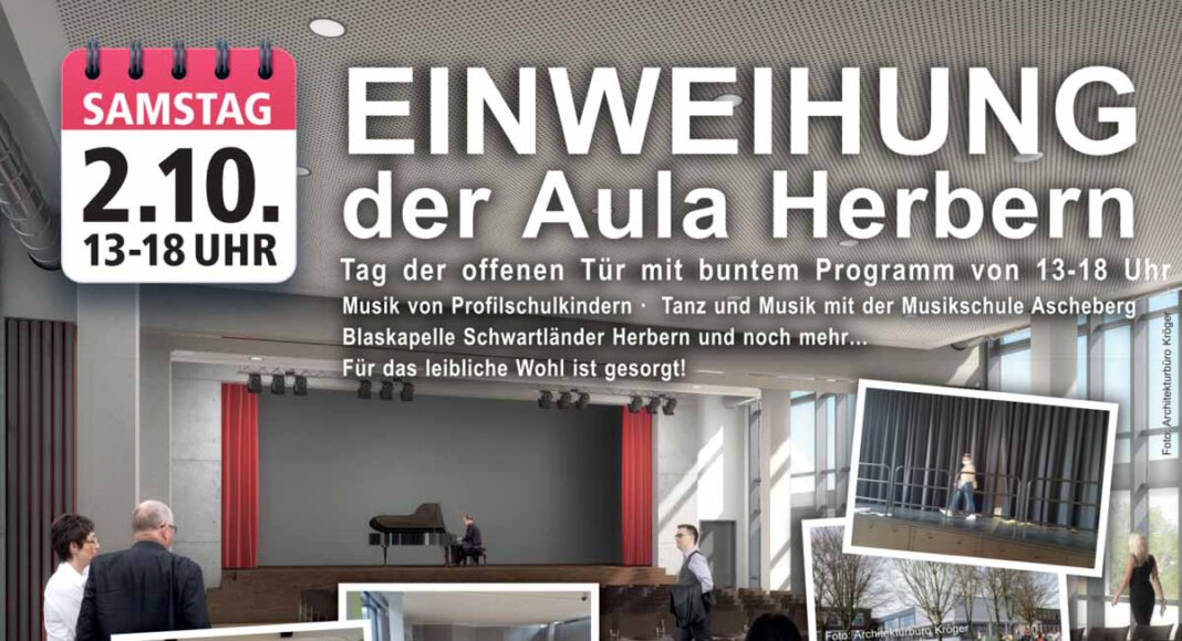 Die Aula Herbern wird am kommenden Samstag (2. Oktober) offiziell eingeweiht. Foto: Gemeinde Ascheberg