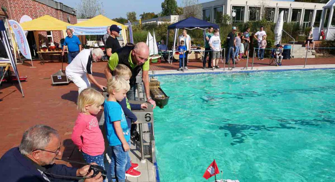 Ein voller Erfolg war die Neuauflage des Modellboot-Tages im Solebad Werne. Foto: Gaby Brüggemann