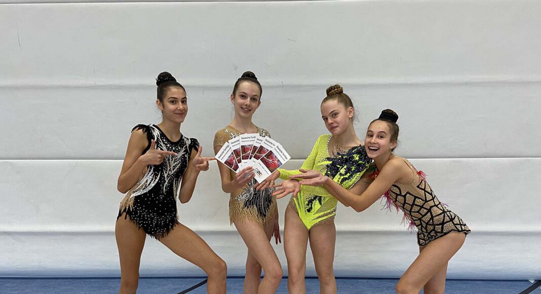 Die erfolgreichen Sportlerinnen der Rhythmischen Sportgymnastik fahren am 20. November zu einem Wettkampf in der 2. Bundesliga der Deutschen Turn Liga nach Berlin. Foto: TVW