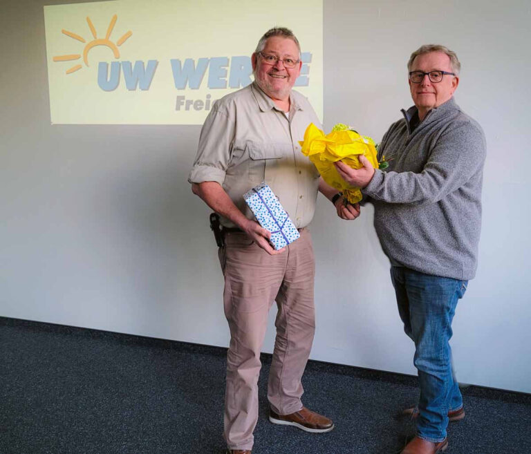 Bei der UWW wechselte der Fraktionsvorsitz von Reinhard Stalz (links) auf Dr. Thomas Gremme, der zusammen mit der SPD gleichen einen Antrag an den Stadtrat einbrachte. Foto: UWW