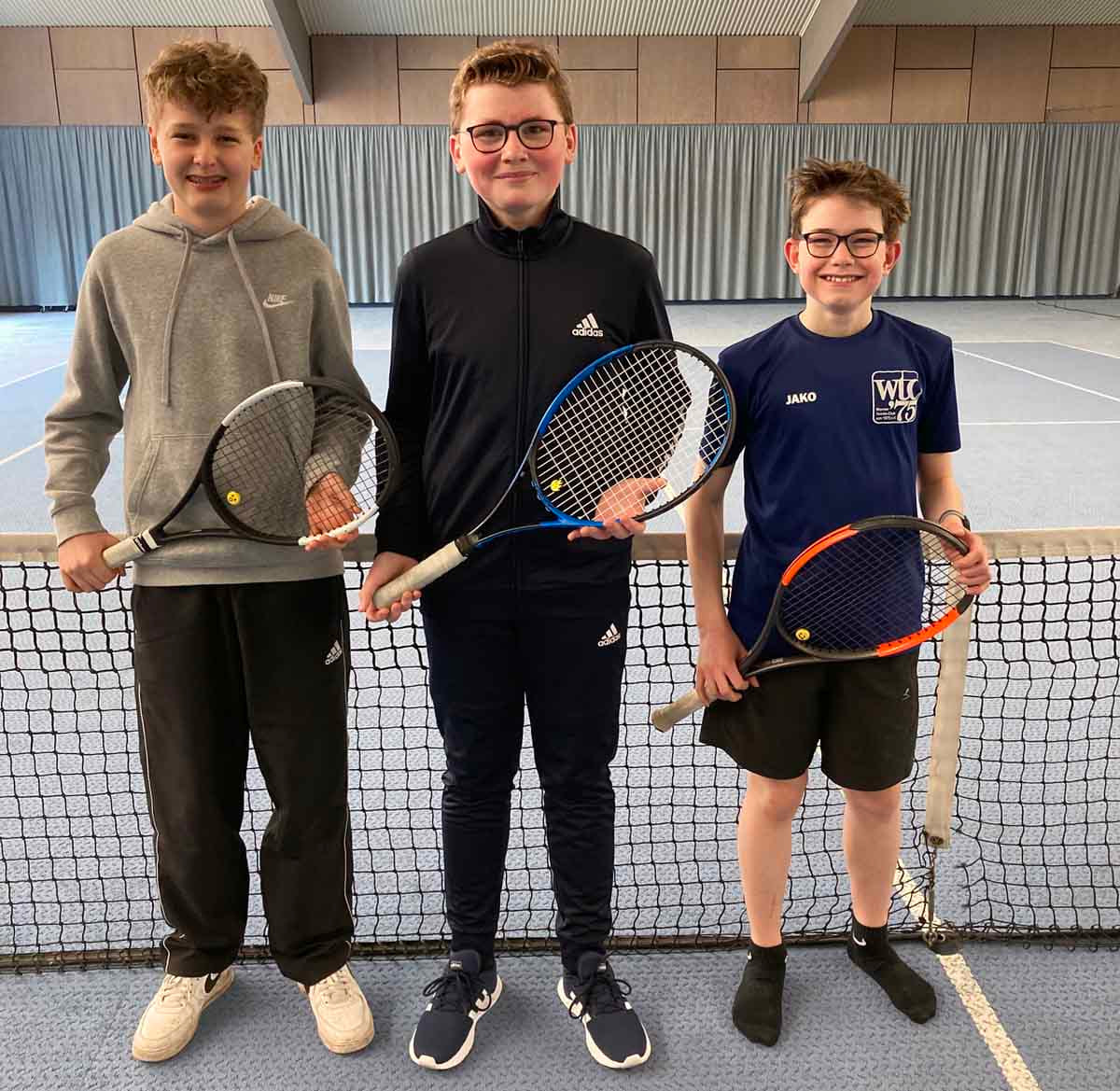 Die U15-Junioren des Werner Tennis-Clubs schlossen die Winterhallenrunde als Dritte ab. Foto: WTC