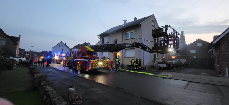 Die Feuerwehr Werne hatte den Brand in der Straße Kirchhof-Mottenheim schnell unter Kontrolle. Foto: Feuerwehr Werne