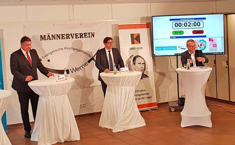 Die Kolpingsfamilie, der Stadtverband der Katholischen Arbeitnehmerbewegung (KAB) und der evangelische Männerverein Werne laden traditionell wieder alle interessierten Bürgerinnen und Bürger zu einem gemeinsamen Informations- und Diskussionsabend vor der Bundestagswahl ein. Foto: A. Klein