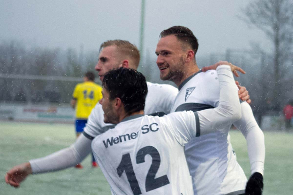 Der Werner SC sah nach dem 2:0 in Herbern schon wie der sichere Sieger aus, musste sich am Ende aber mit einem 3:3 zufrieden geben. Foto: Isabel Schütte