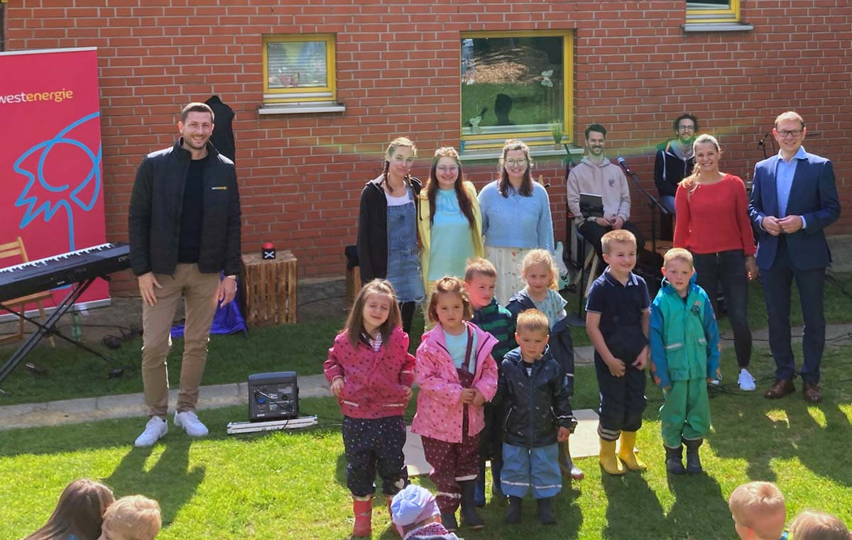 Die Kinder des Kindergartens Jona erlebten die Vorstellung „(K)lang ist es her“ der Theatergruppe Gugelhupf, die sie zuvor im Rahmen einer Verlosung von Westenergie und den Ruhrfestspielen gewonnen hatten. Foto: Westenergie