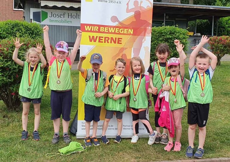 Viel Spaß hatten die Kindergartenkinder aus Stockum und Horst beim Mini-Sportabzeichen. Foto: SSV Werne