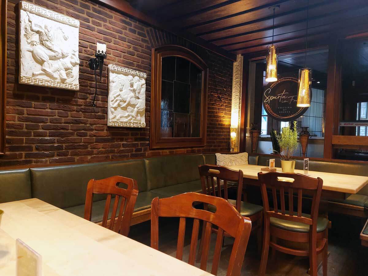 Das Restaurant „Sparta im Fränzers“ steht vor der Eröffnung. Ein paar Tage müssen sich die Liebhaber der griechischen Küche aber noch gedulden. Foto: Wagner