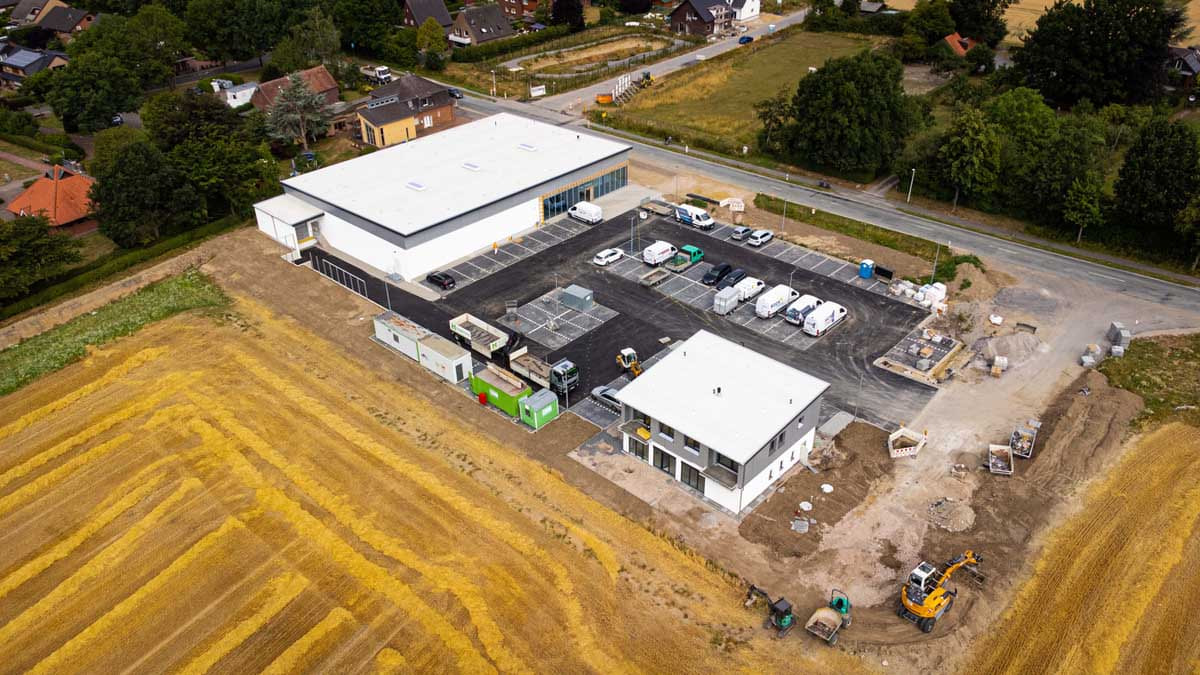 Der neue Netto-Markt in Capelle von oben. Foto: Gemeinde Nordkirchen/Karim Laouari