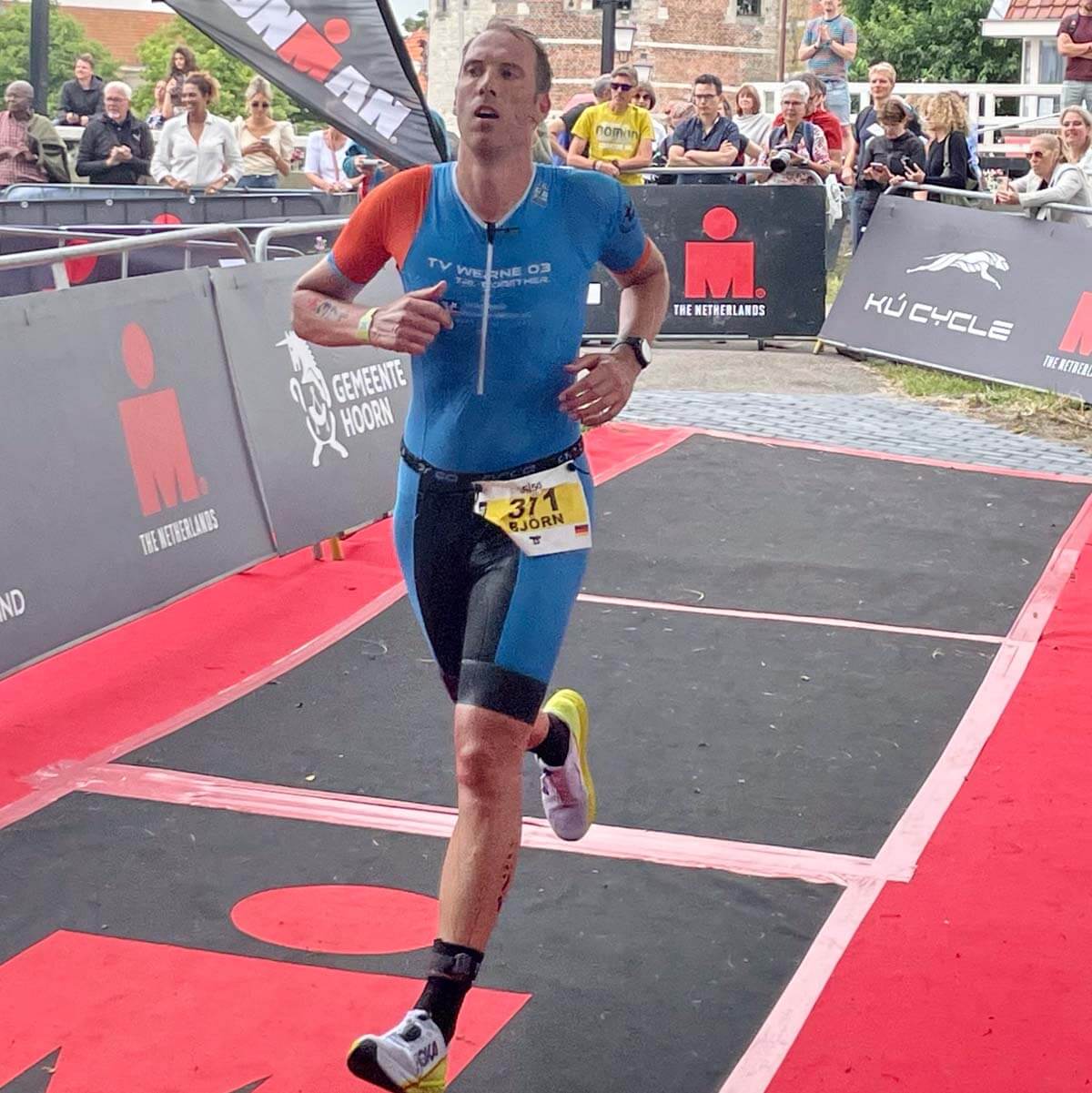 Björn Kräher finishte beim Triathlon in Westfriesland. Foto: Marcus Neuhaus