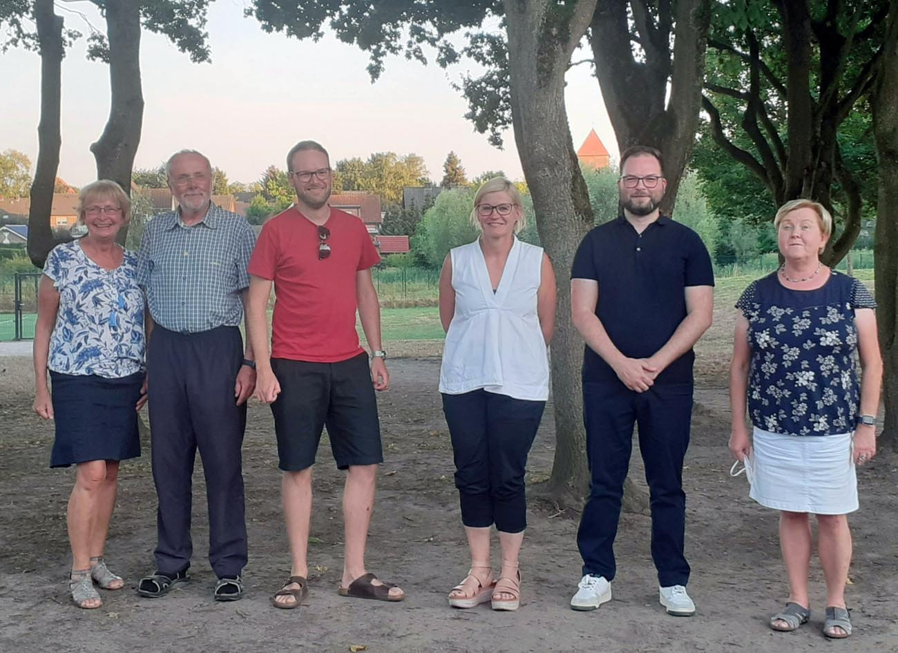 Der neu gewählte Ortsverband der Grünen mit (von links) Hiltrud Mannig, Rainer Hotz, Florian Rees, Rita Benning-Schüttpelz, Christoffer Diedrich und Petra Lambrecht-Stroben. Foto: Johanna Glowacki