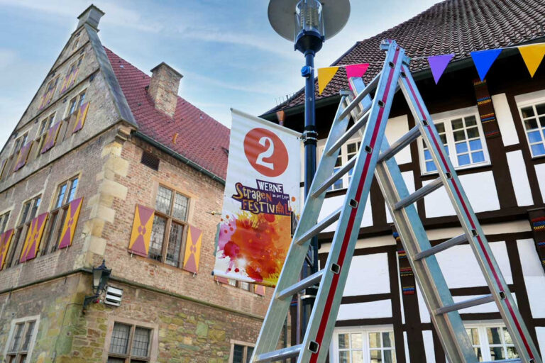 Die Vorbereitungen für das Straßen-Festival laufen auf Hochtouren. Foto: Werne Marketing GmbH