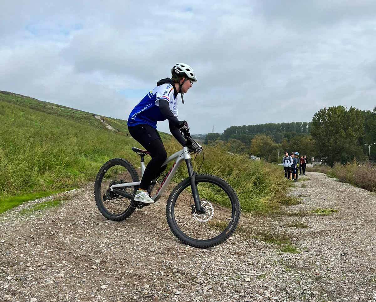 Einen starken Eindruck hinterließ das Christophorus-Team bei den deutschen Schulmeisterschaften im Mountainbiken in Berlin. Foto: privat