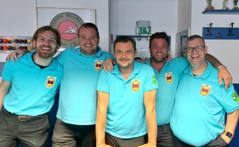 Die erste Mannschaft des PBV Werne mit (von links) Jonathan Dresemann, Bastian Kramer, Niclas Klöhn, Benny Scholz und Markus Klimecki. Foto: PBV