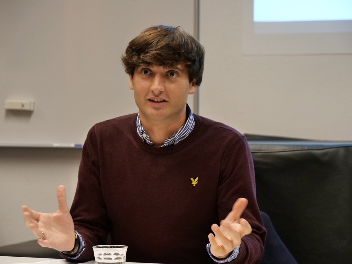 Dr. David Rüschenschmidt, Historiker und Co-Autor, stellte die Missbrauchsstudie für das Bistum Münster im Gymnasium St. Christophorus vor. Foto: Schwarze