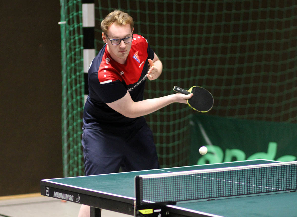 Pascal Thöne war für die erste Mannschaft der WSC-Tischtennissparte im Einsatz. Foto: Wagner