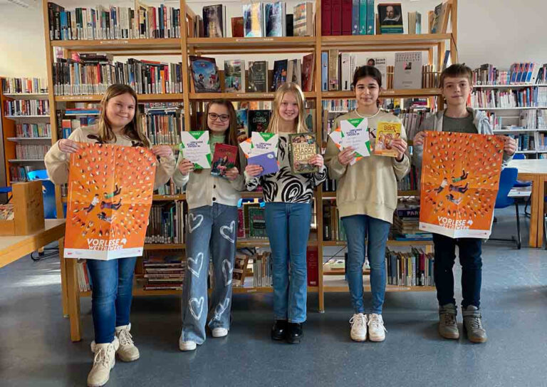 Siegerehrung am Anne-Frank-Gymnasium nach dem Vorlesewettbewerb der sechsten Klassen. Foto: AFG