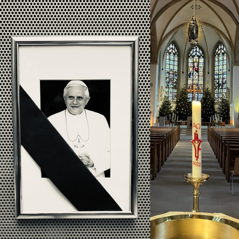 Auch die Pfarrgemeinde St. Christophorus trauert um Papst Benedikt. Foto: privat