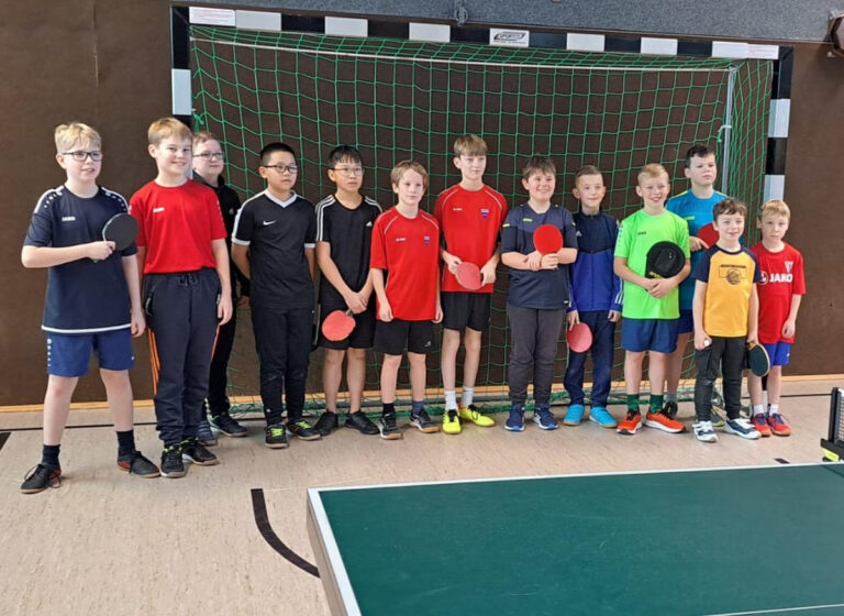 Der Werner SC begrüßte 13 Tischtennis-Talente zur den mini-Meisterschaften. Am kommenden Sonntag (22. Januar) lädt dann der TTC Werne 98 zum Turnier für Anfänger ein. Foto: privat