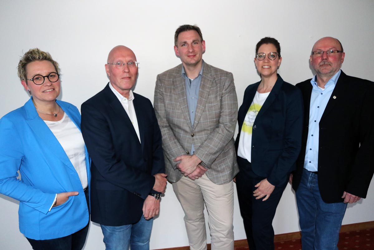 Der geschäftsführende Vorstand des TV Werne mit (von links) Katja Mertens, Mathias Reimann, Markus Steinhoff, Sonja Blaha und Hubert Bußkamp wird sich kurzfristig grundlegend verändern. Foto: Wagner