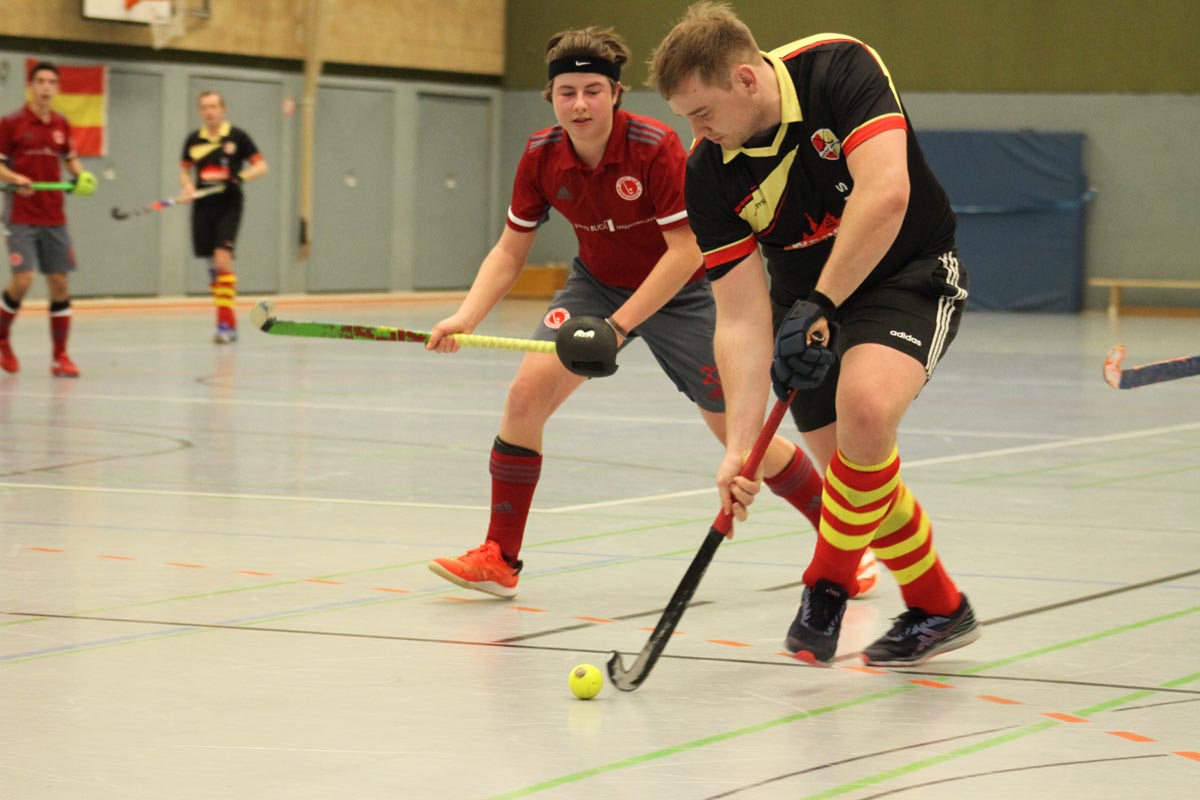 Torjäger Tim Wleklik steuerte drei Treffer zum 9:7-Heimerfolg von Hockey United gegen HC Georgsmarienhütte II bei. Foto: Isabel Schütte