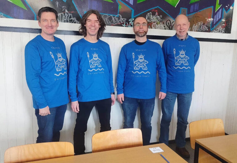 Die Mannschaft der Lippe-Siedler 1 mit (von links) Thomas Tenbieg, Klaus Niemann, Marcus Gäßner und Hans Pöter. Foto: privat