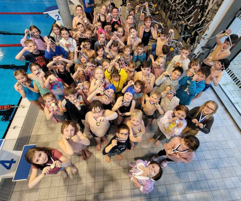 Spannende interne Wettkämpfe lieferte sich der Nachwuchs der TV-Wasserfreunde im Solebad Werne. Foto: privat