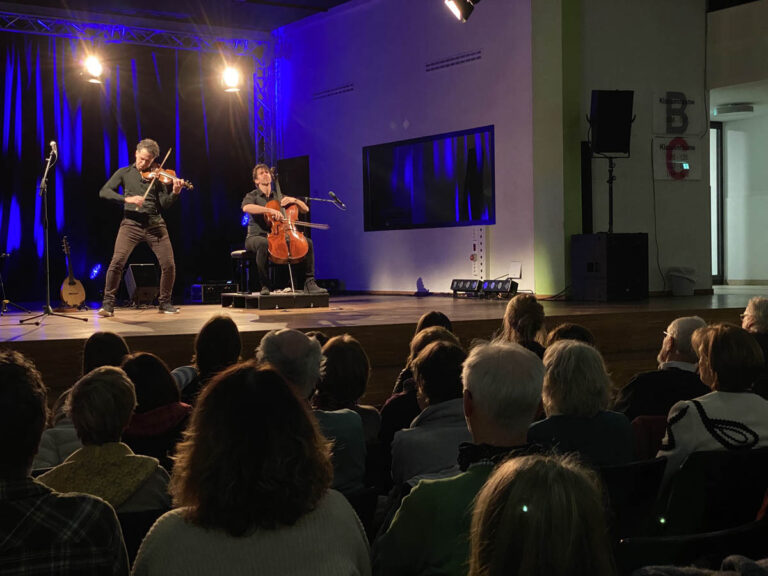 Das Duo progressive strings vienna überzeugte mit wildem Klangmix. Foto: Anke Schwarze