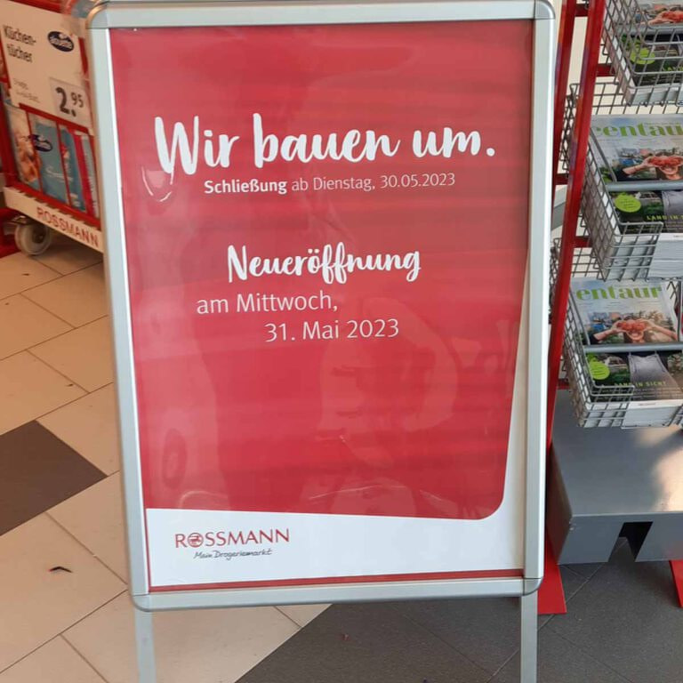 Rossmann hat am morgigen Dienstag geschlossen, öffnet nach Umbauarbeiten aber bereits am Mittwoch wieder. Foto: Gaby Brüggemann