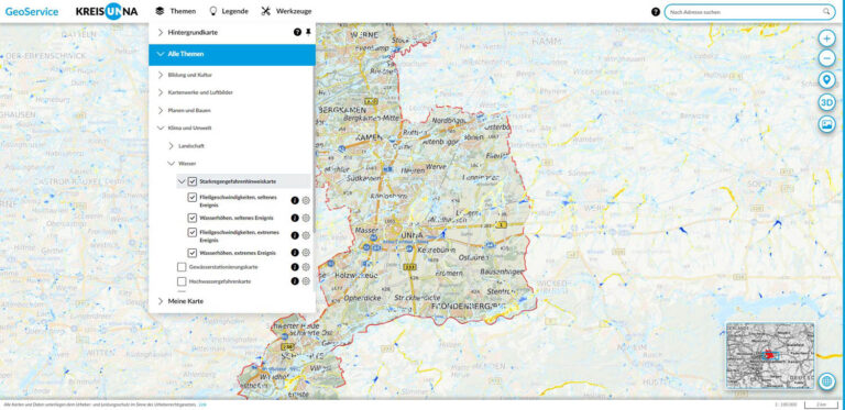 Der Kreis Unna bietet einen neuen Geoservice an. Foto: Geoservice - Kreis Unna (Copyright: Kreis Unna)