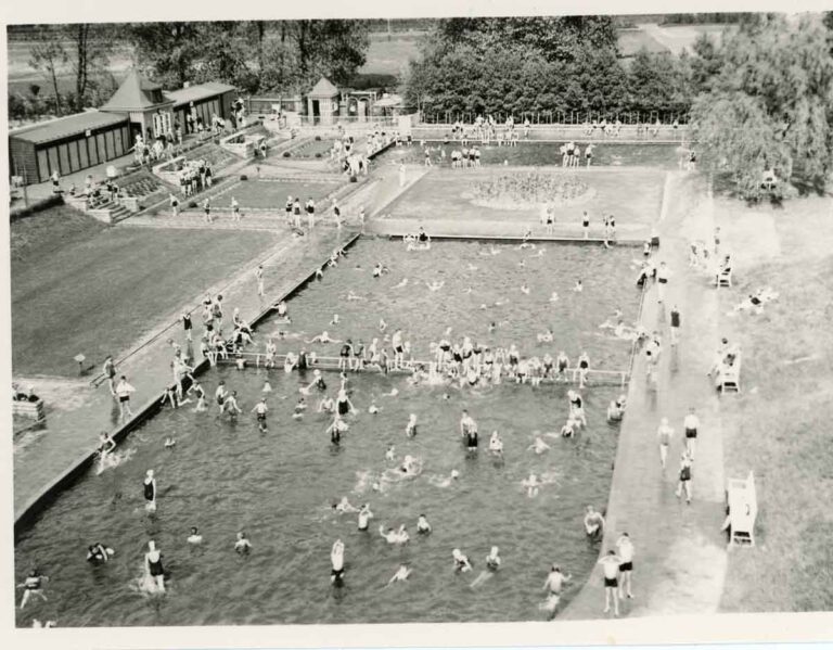 Historische Aufsicht auf das Solebad; Bild: Fotoarchiv Stadt Werne; Inventarnummer MWF01418