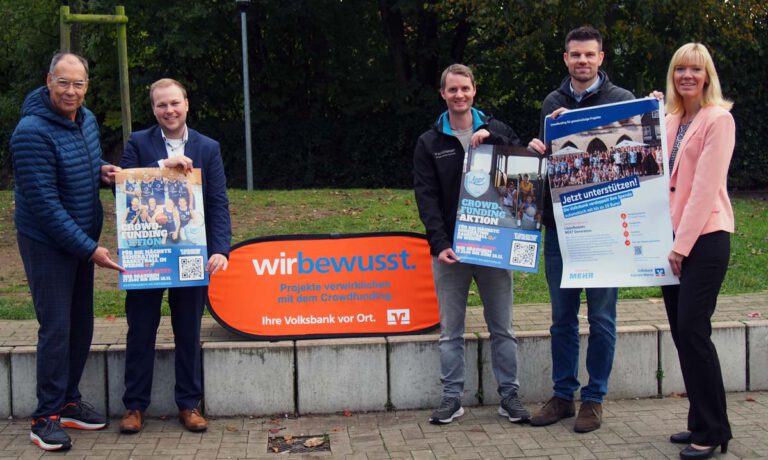 Die LippeBaskets Werne und die Volksbank hoffen, dass die Korbjäger ihr Ziel beim Crowdfunding erreichen. Foto: privat