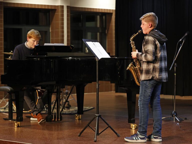 Beim Herbstkonzert am GSC begeisterten die jungen Musiker/innen das Publikum. Fotos: privat