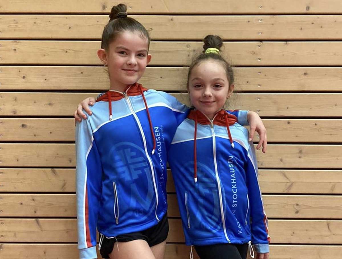 Victoria Grass und Lina Fast, Gymnastinnen des TV Werne, sind in den Landeskader berufen worden. Foto: privat