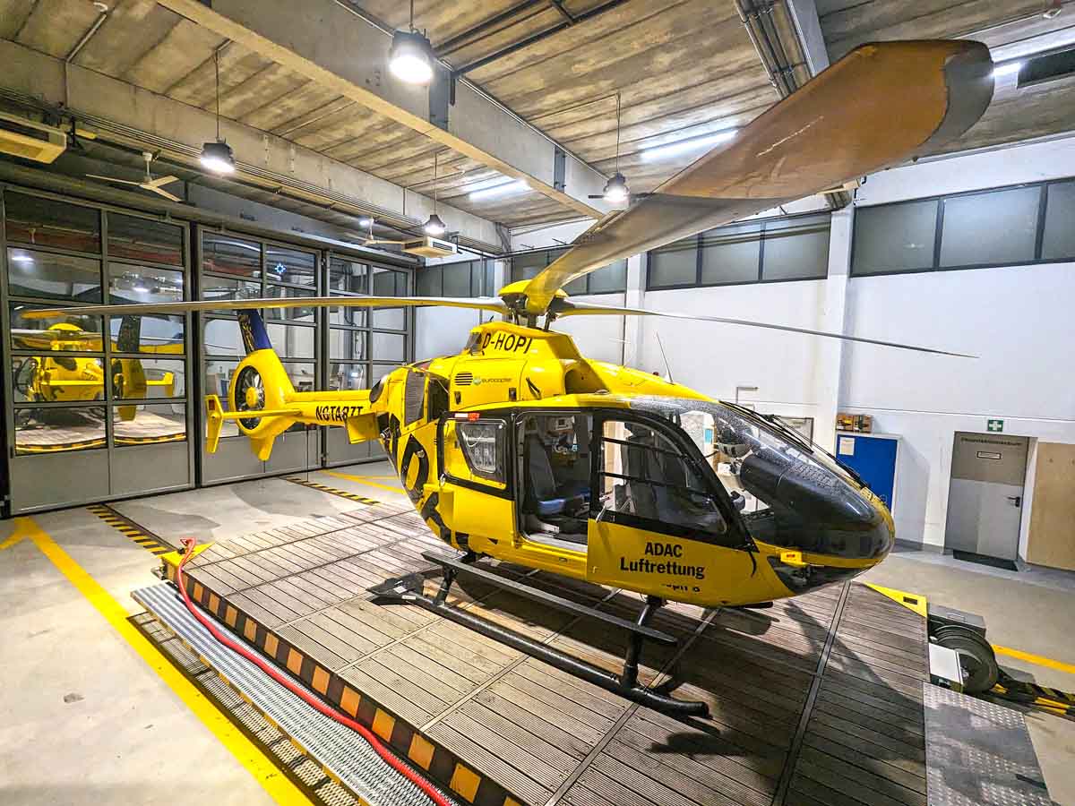 Der Christoph 8 in der Halle am Standort Lünen. Foto: Max Rolke – Kreis Unna
